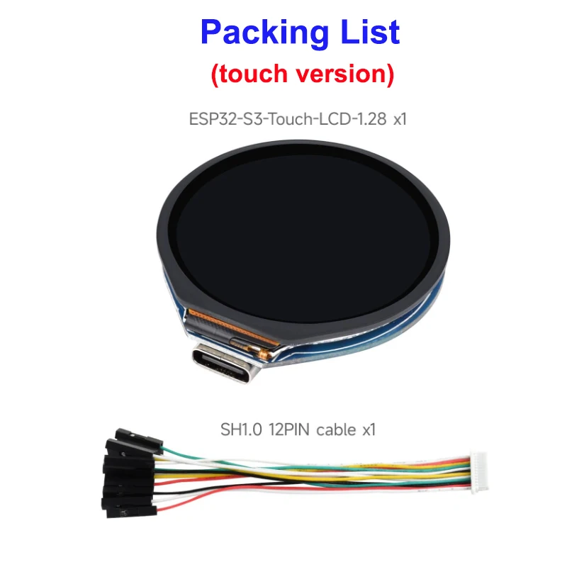 Kép 6: Waveshare ESP32-S3 1.28 hüvelykes touchscreen Futam kijelző fejlesztési Deszka 240X240 Képpont GC9A01 vezető számára arduino Jászkeszeg micropython