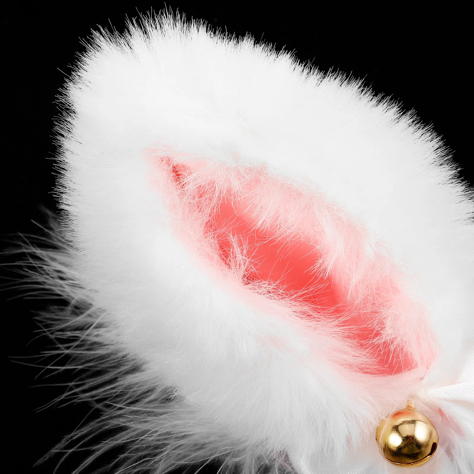 

1Pair Ears Decor for Women Feminine Motorcycle Accessories with Bell Design Easy Install Remove for Bike Scooter