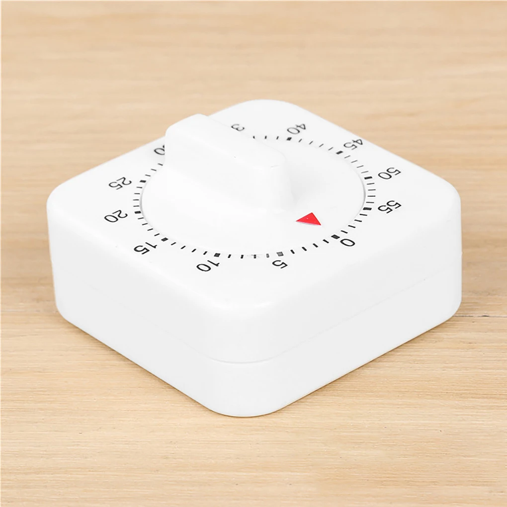 Square Kitchen Timer Household Loud Sound Reminder Mechanical Student Alarm Clock Time Manager