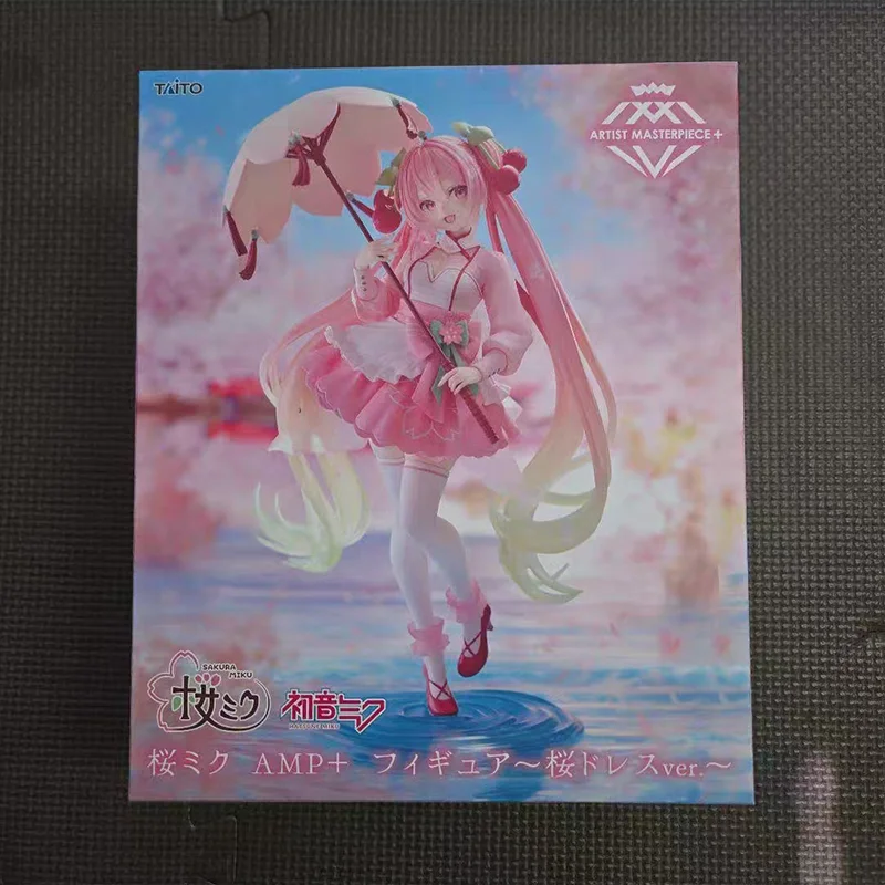 

In Stock [Genuine] Original Taito Hatsune Miku Artist Masterpiece Sakura Dress Anime Figure Model Doll Collector Figurine Toys