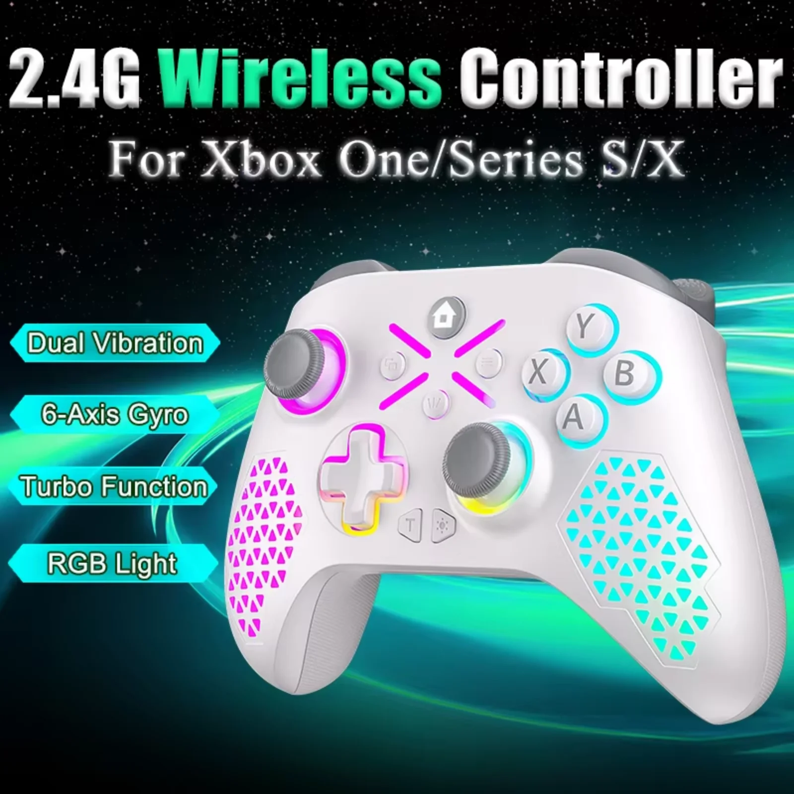 وحدة تحكم لأجهزة Xbox ONE جميع السلاسل/Android/PC Gamepad اللاسلكية 2.4G تدعم ألعاب منصة Steam/Wegame/Epic/Origin