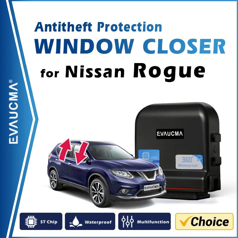 

For Nissan Rogue T32 Car Antitheft Protection Window Closer Lifter Kit Auto Power Window Close System Alarm Accessories