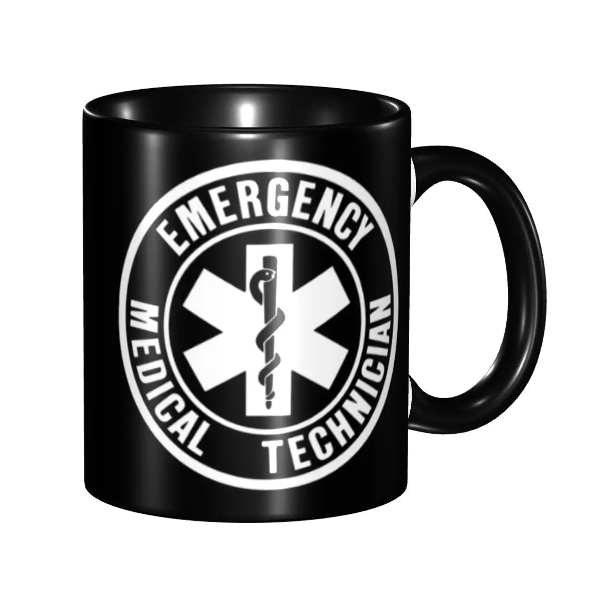 

DIY Emt Star Of Life Emergency Medical Technician Logo Ceramic Mugs Personalized Coffee Cup Creative Present