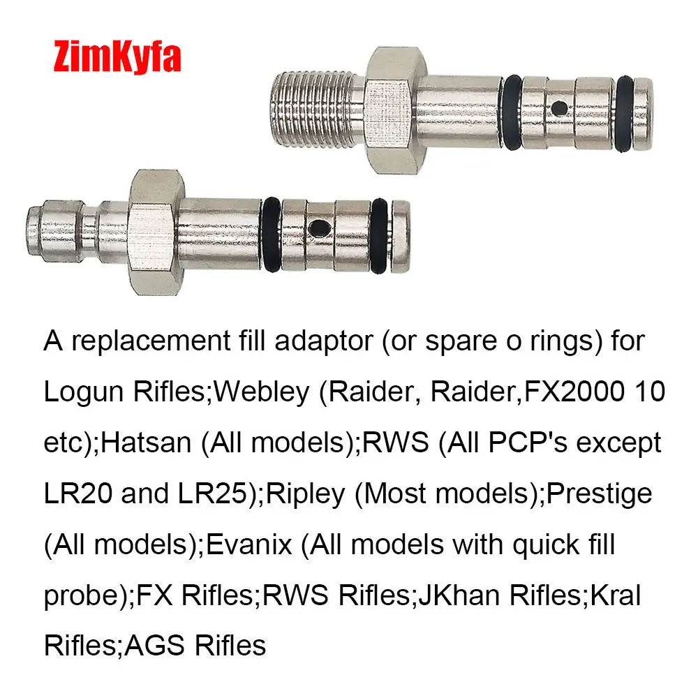 Adaptateur de sondes de charge à remplissage rapide, accessoires de sonde d'air, FX Hatsan,Evanix,Logun,Webley,RWS,Kral Model W/9mm OD