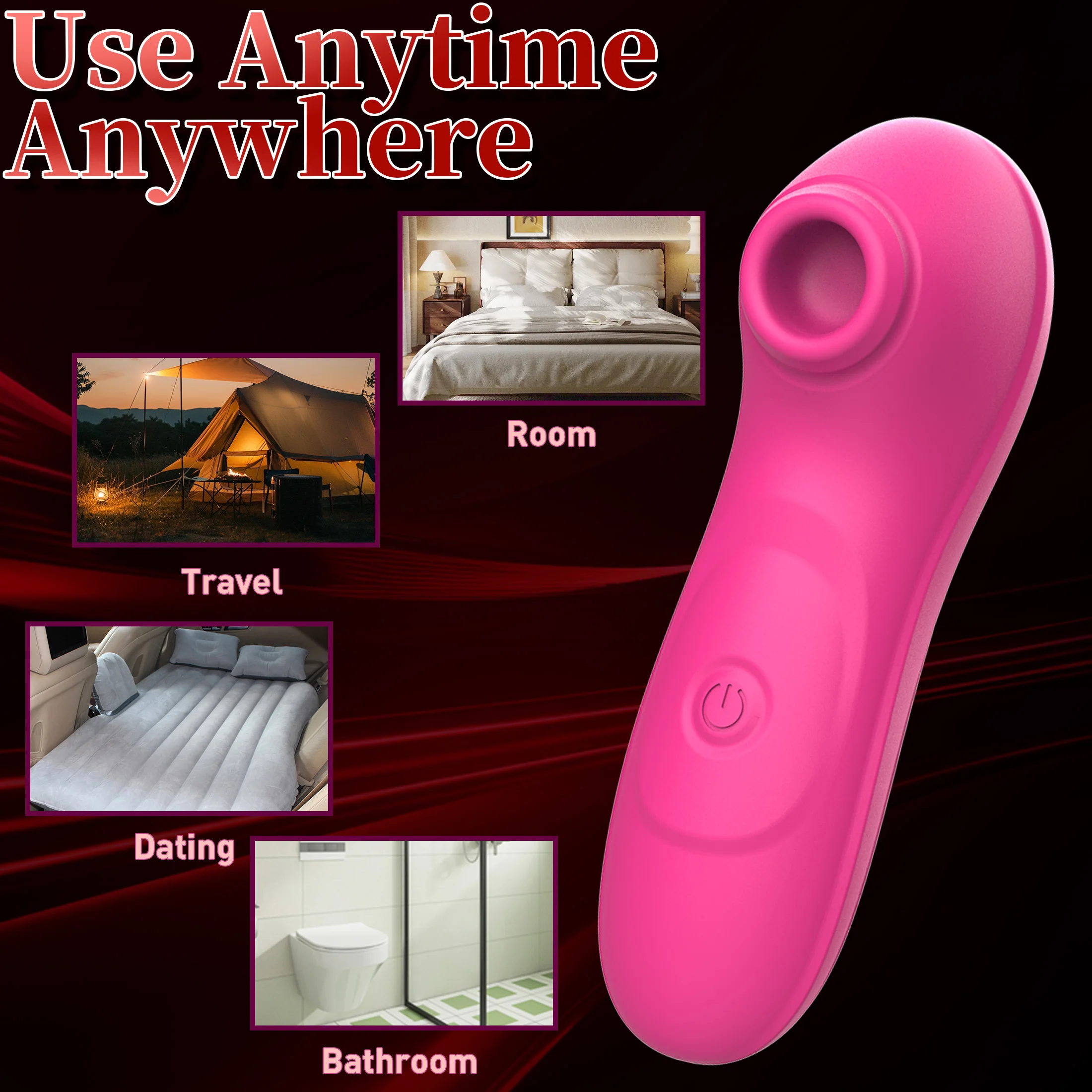 Rose Suction Vibrator Adult Sex Toy, Clitoral Vibrator for Sexual Pleasure, 10 Vibration Modes for Women, Clitoral Nipple Suctio view 5