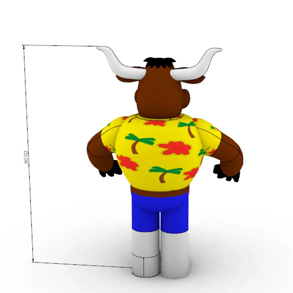 Dibujos animados de toro inflable gigante de 20 pies para eventos publicitarios decorar dibujos animados inflables Rodeo Bull Animal venta