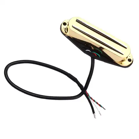 Dual Hot Rail Single Coil Humbucker Neck Pickup 4 Wire Low Noise Guitar Pickup for Fender Strat