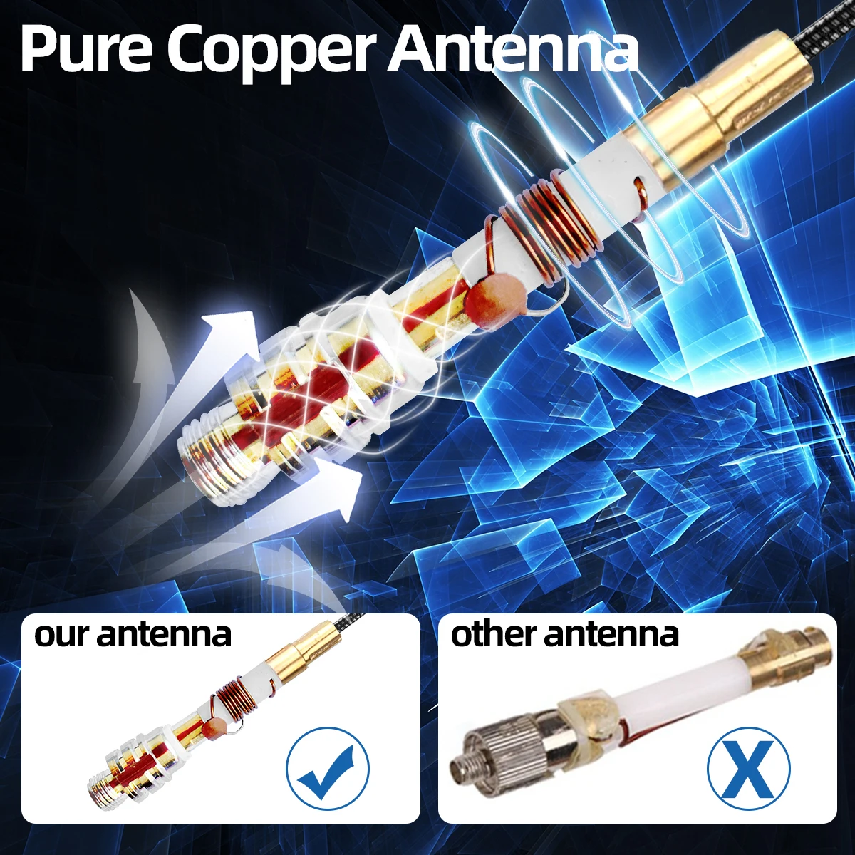 ABBREE AR-188 Gooseneck Tactical Antenna VHF UHF SMA-Female for Baofeng Walkie Talkie UV-5R 5RH 13 17 21 PRO Quangsheng UV-K5(6)