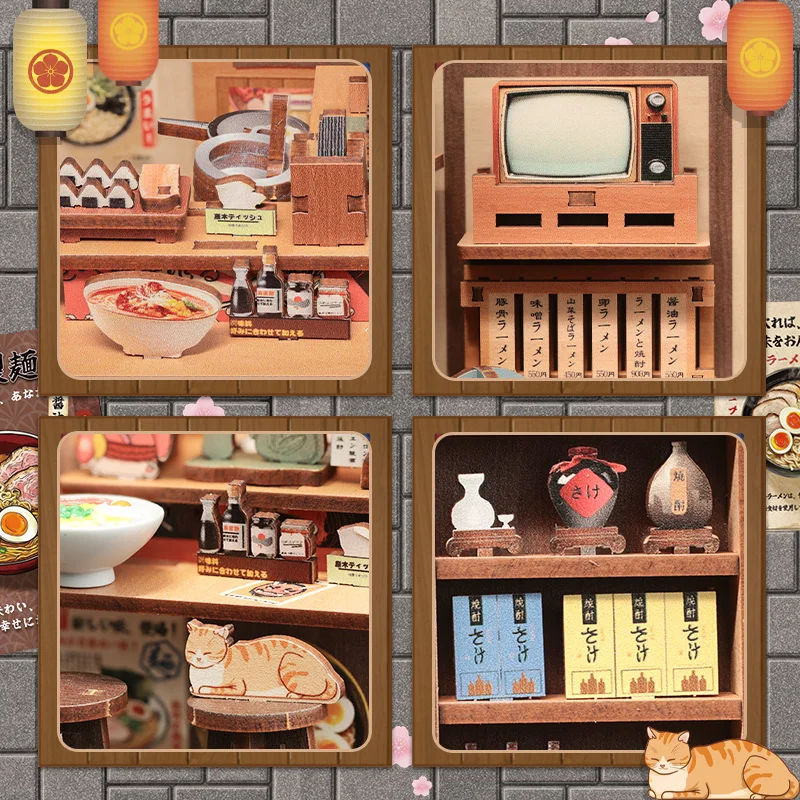 Original CUTEBEE Book Nook Kit DIY Doll House Bookshelf Insert Amazing Gift for Child Morita-Ya Japanese Style DIY Miniature Toy
