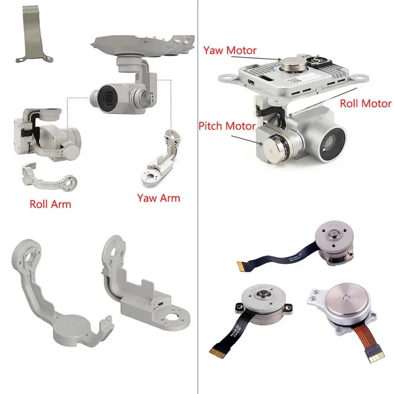 

Gimbal Yam Roll Pitch Arm/Motor for DJI Phantom 4/4 Pro/Adv Gimbal Camera R P Y Bracket Drone Spare Parts Replacements