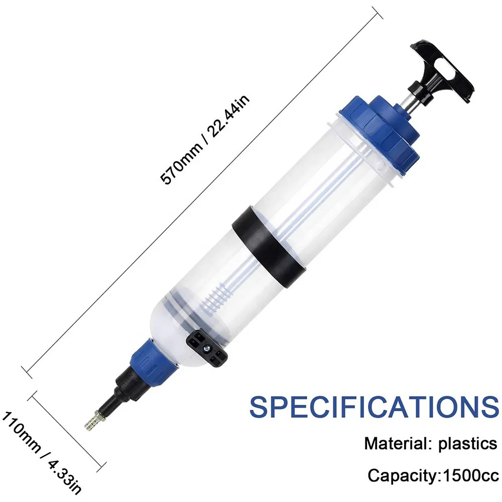 Car Oil Fluid Extractor Fluid Syringe Pump Siphon Pump Brake Fluid Auto Manual Suction Vacuum Fuel Transfer Hand Pump Dispenser