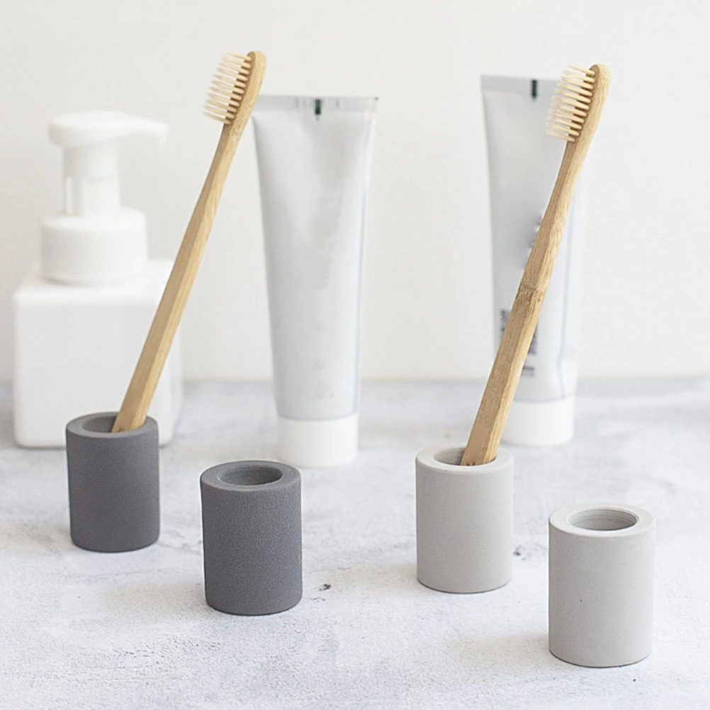 

4Pcs Diatomite Toothbrush Racks Simple Design High Quality Material for Tidy Brush Storage Toothbrush Storage Bases