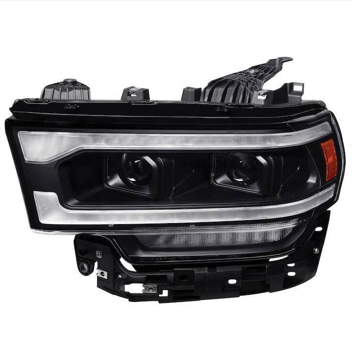 High Quality  front HeadLight projector Headlights DRL/LEDS SEQUENTIAL SIGNAL for 2019-2021 DODGE RAM  2500/3500 black/clear