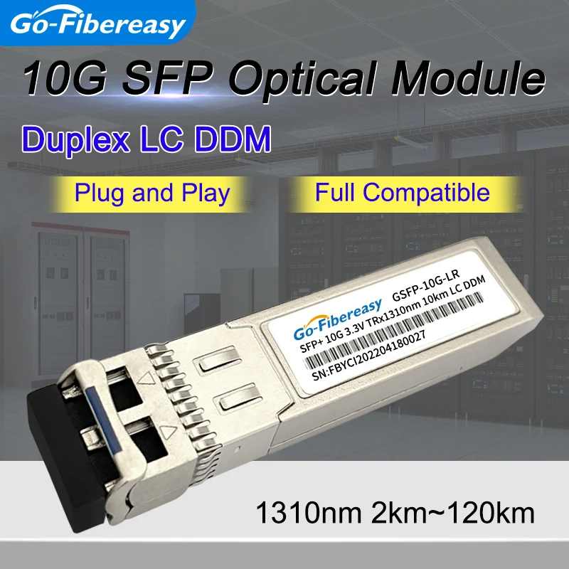 

SFP 10Gb Transceiver Module Duplex LC 2km~120km 10GBase-LR/ER SFP Module For Cisco/Mikrotik/Ubiquiti/Zxyel/TP-link Fiber Switch