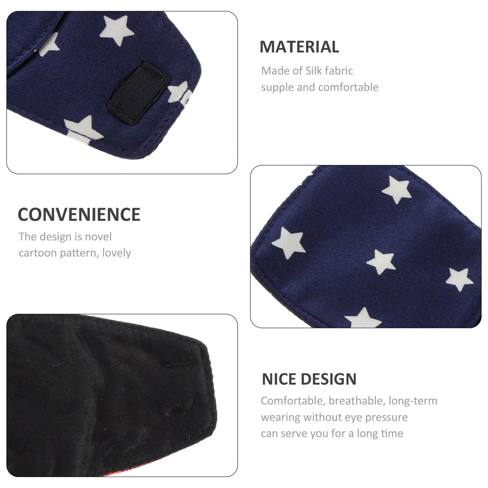 Eye Patch for Glasses Amblyopia Correction Accessory Silk Single Cover Breathable No Pressure Long-Lasting Use