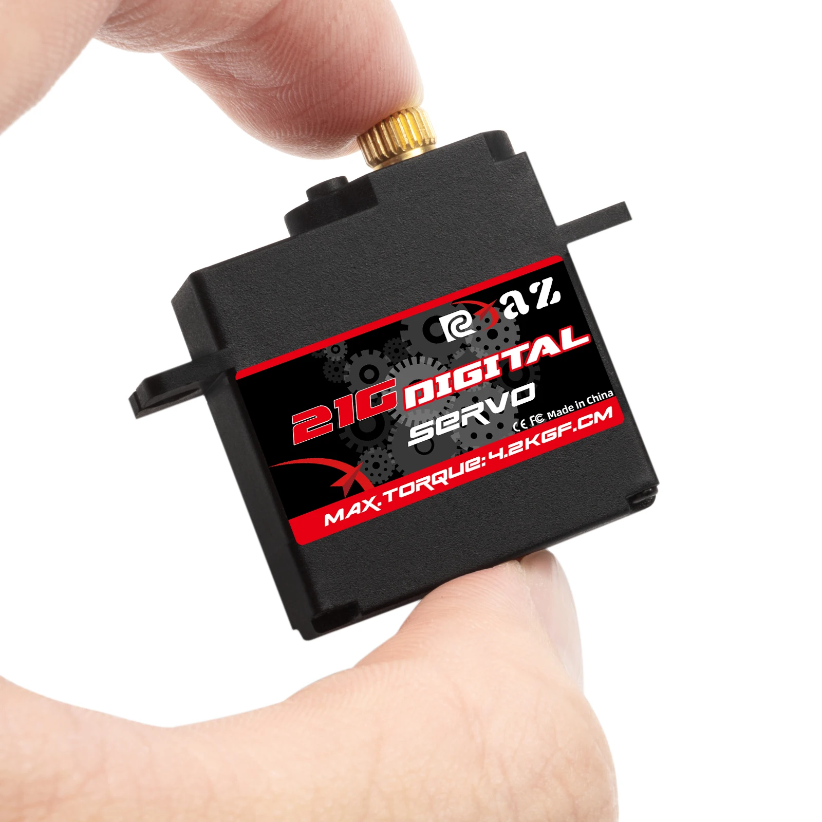 RCXAZ 21g metal gear micro mini servo 180 alto torque, adequado para carros RC, aeronaves Slash RC e robôs