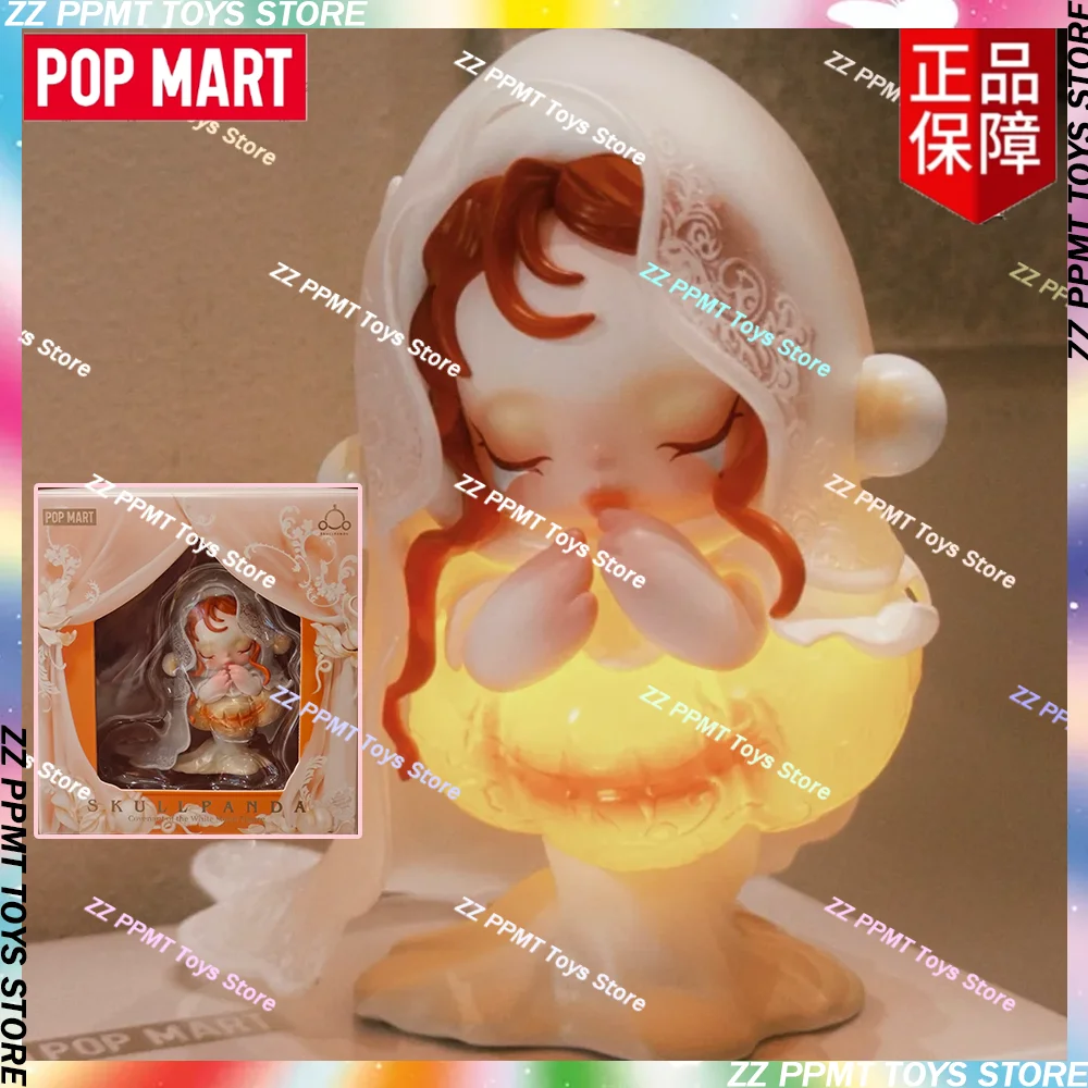 

POPMART Skullpanda Covenant of The White Moon, экшн-фигурка, украшение комнаты, милые аниме-фигурки, игрушки, рождественские подарки, игрушки
