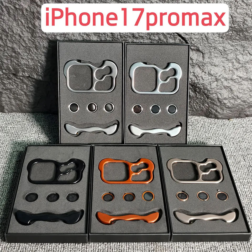 Funda de metal irregular con protección para cámara para iPhone Air 13 14 15 16 17 18 Pro Max Plus, cubierta de aluminio a prueba de golpes 6