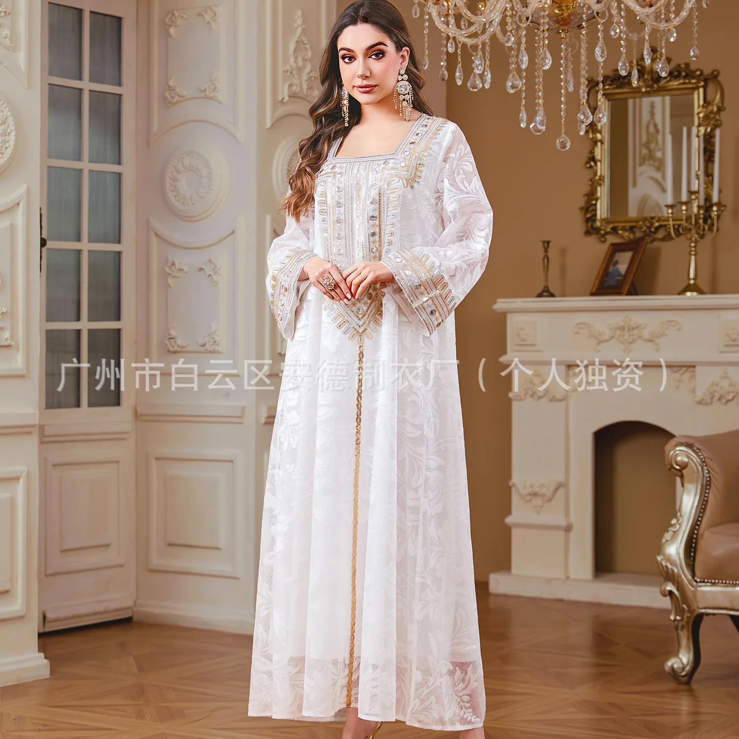 

Muslim Dress for Women Embroidery Ramadan Eid Party Abaya Dresses Arab Long Robe Morocco Dubai Kaftan Islam Vestidos Jalabiya