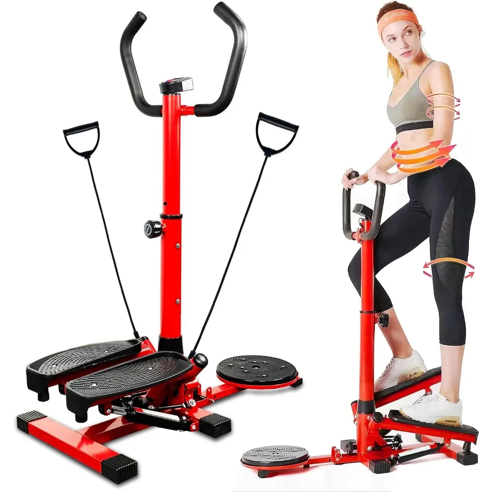 

Steppers for Exercise Stair Stepper Walkout Multi-Function Fitness Machine with Handlebar, wisting Machine, Resistance Bands