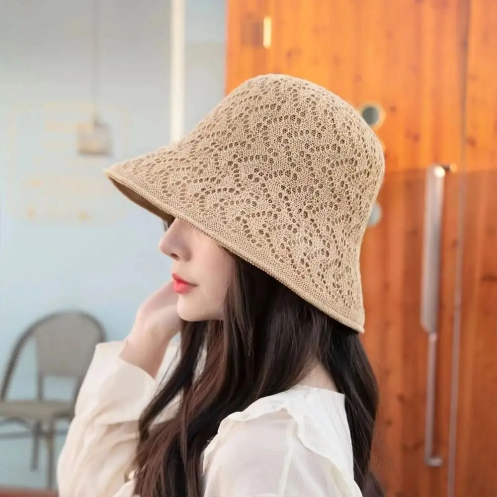 New Fashion Women Girls Bucket Hats Double-sided Fisherman Hats Panama Hat Breathable Foldable Cap Outdoor Sunscreen Bucket Hat