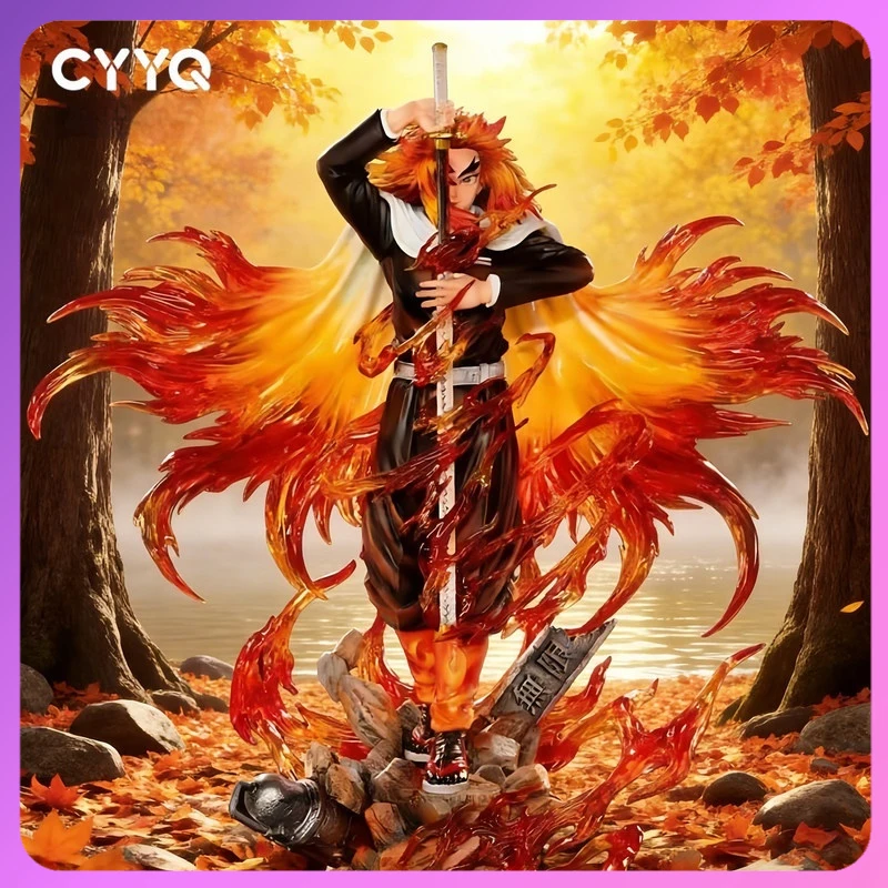 

Demon Slayer: Kyojuro Rengoku Flame Hashira Anime Figure, 2D Desktop & PC Case Decoration, Gift for Anime Fans