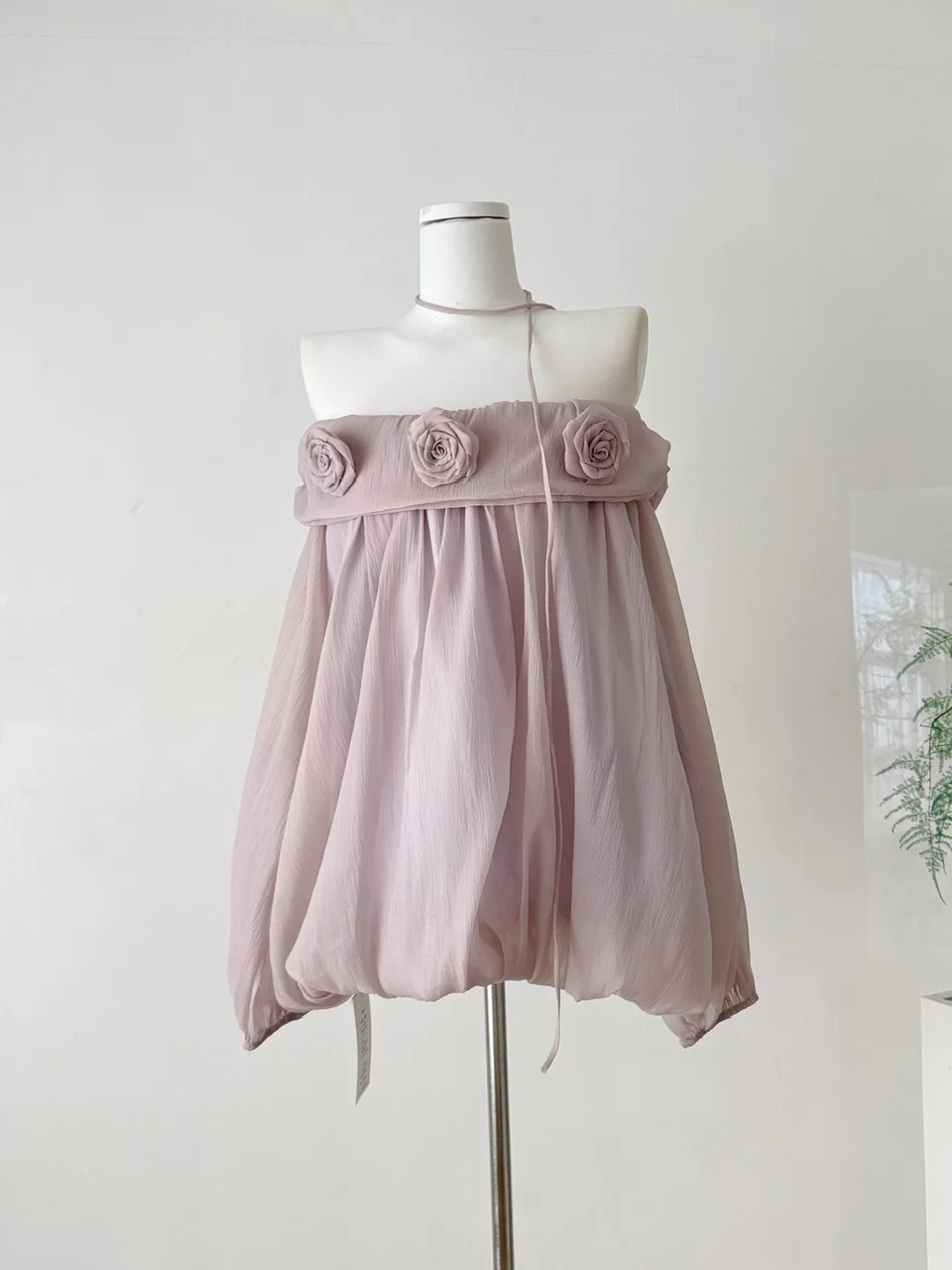 

Ele Loose Long Sve Women's irt Purple Autumn Fairy Aosphere One oulder Flower Bud Special Design Polyester Fiber