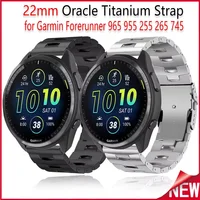 Correa de titanio Oracle de 22mm para Garmin Forerunner 970 570 965 955 265, correa de reloj reemplazable para Garmin Vivoactive 4/Venu 3/2