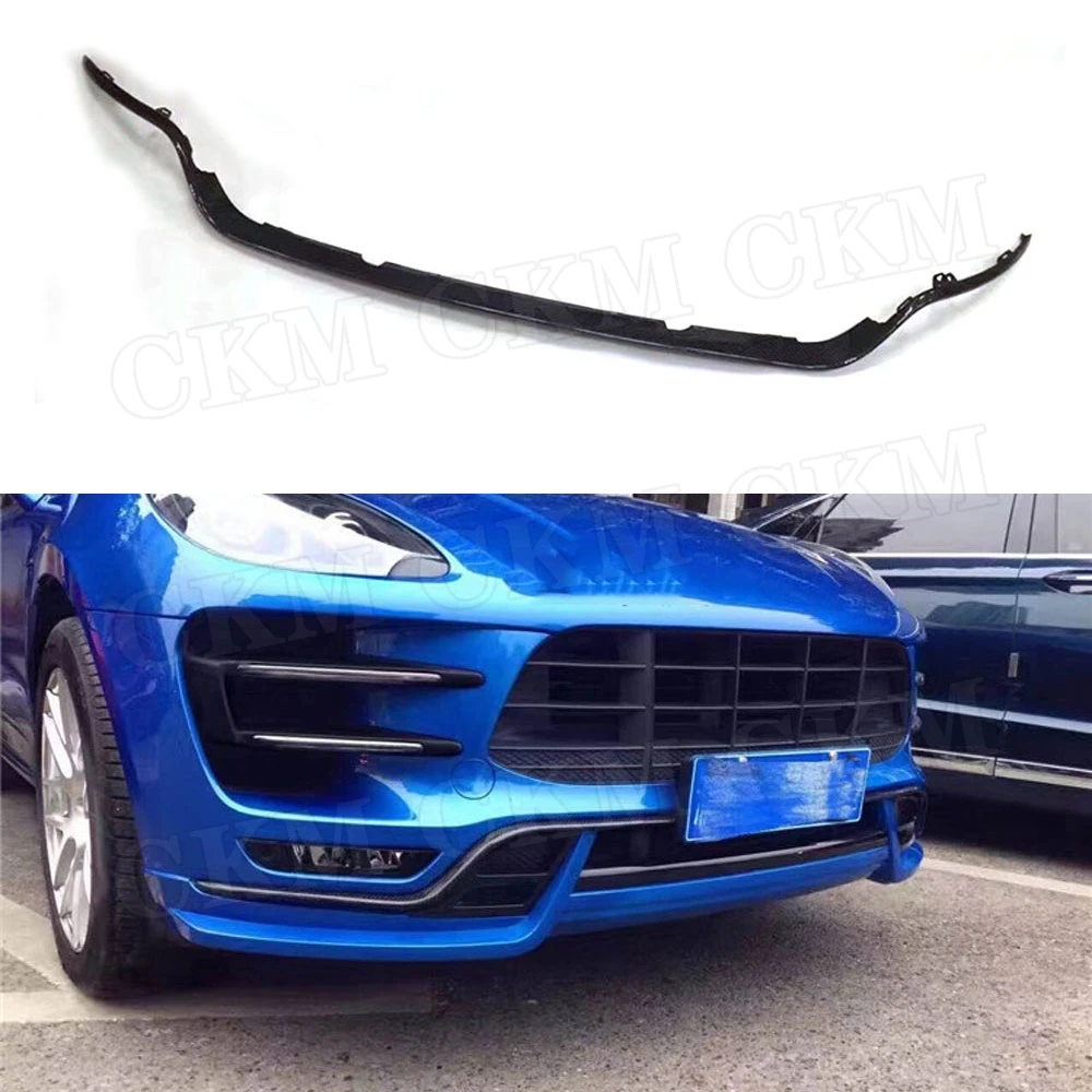 

Carbon Fiber Front Bumper Molding Air Knife Trim Strip Cover For Porsche Macan Turbo 2014-2018 Car Styling