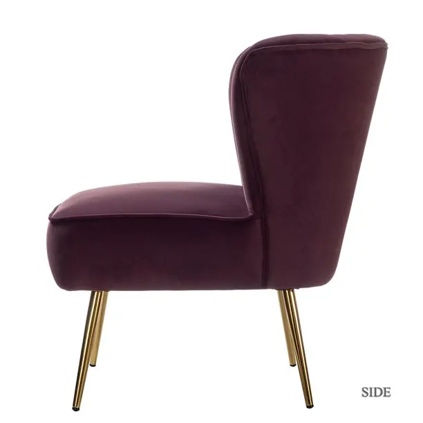 #Mid Century Recliner Purple Velvet Dining Chairs Sofa Chair