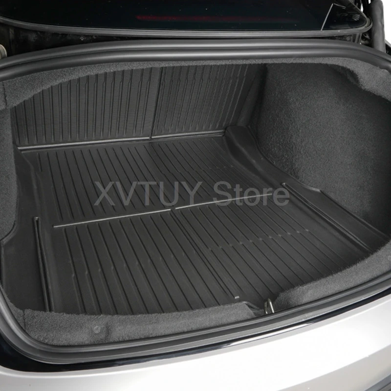 

TPE автомобильный коврик для заднего багажника для Tesla Model 3 Y, напольный водонепроницаемый защитный коврик, всепогодный коврик для домашних животных, противоударный коврик, автоаксессуары