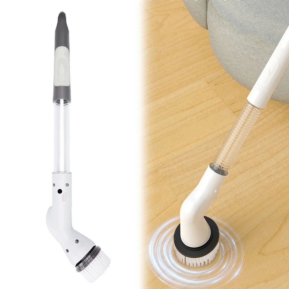 Escova de limpeza elétrica, escova de limpeza elétrica, à prova d'água, purificador de banheiro com 5 cabeças de escova substituíveis para azulejo de piso de banheiro