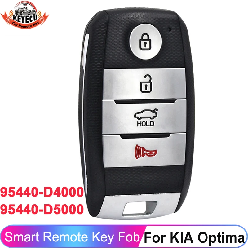 

KEYECU 4 Button Smart Key For KIA Optima 2016 2017 2018 2019 2020 Remote Fob 433MHz 47 Chip 95440-D4000 95440-D5000 SY5XMFNA433