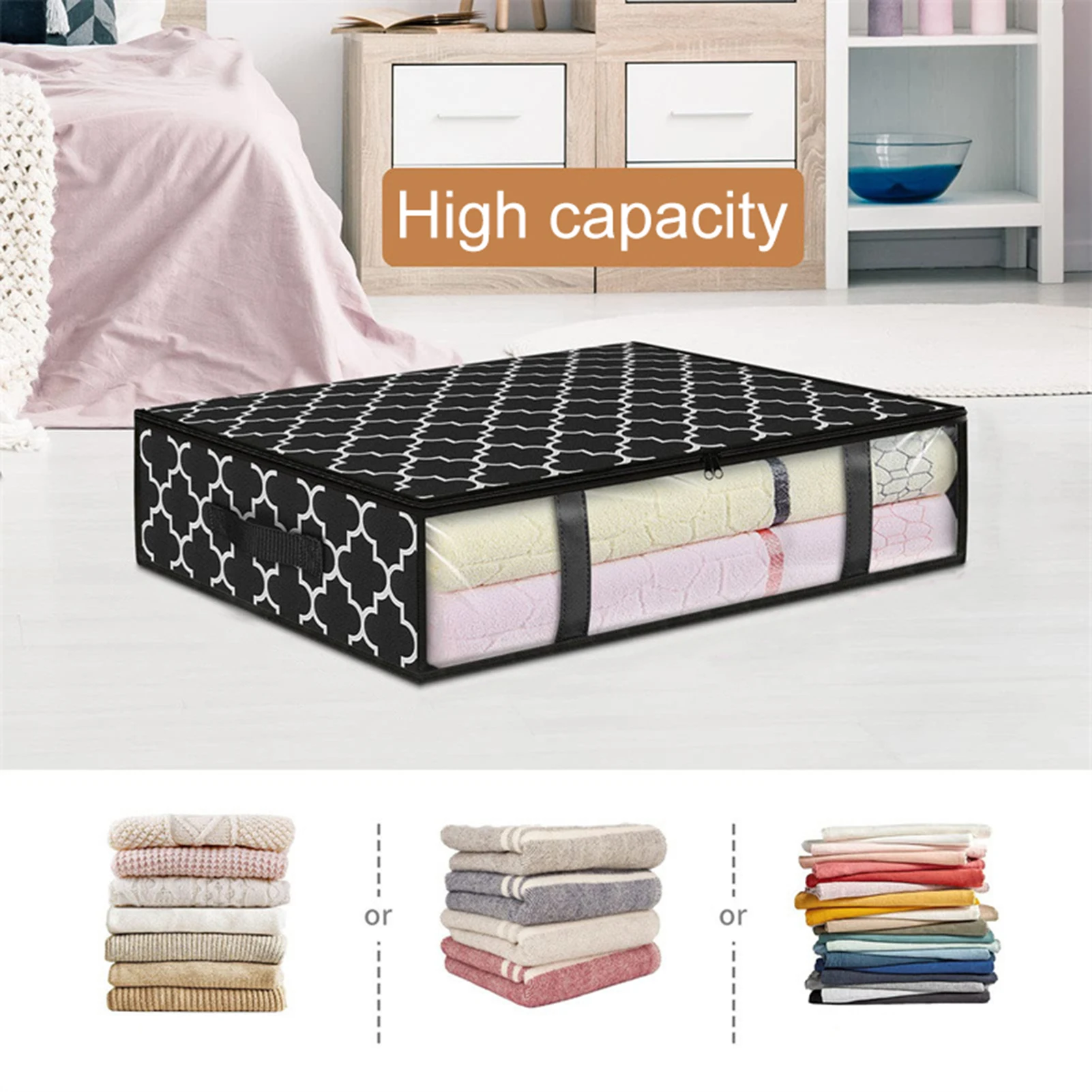 Bedding Bag Under-Bed Storage Organizer Quilt Blanket Clothing Storage Case Thick Clothes Container Duvet Blanket Sorting Bags