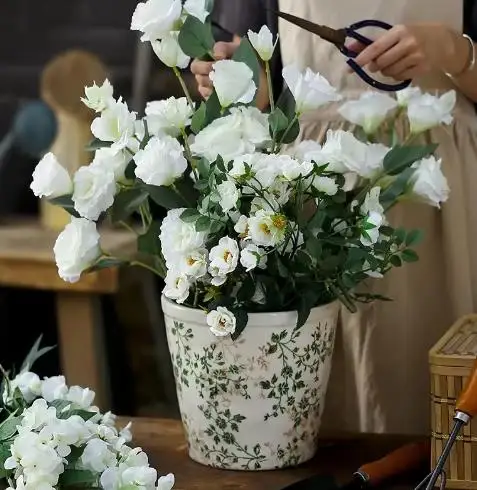 Nordic retro simple hydroponic vessel plant pot Fresh creative garden orchid green plants succulent large ceramic flower pot