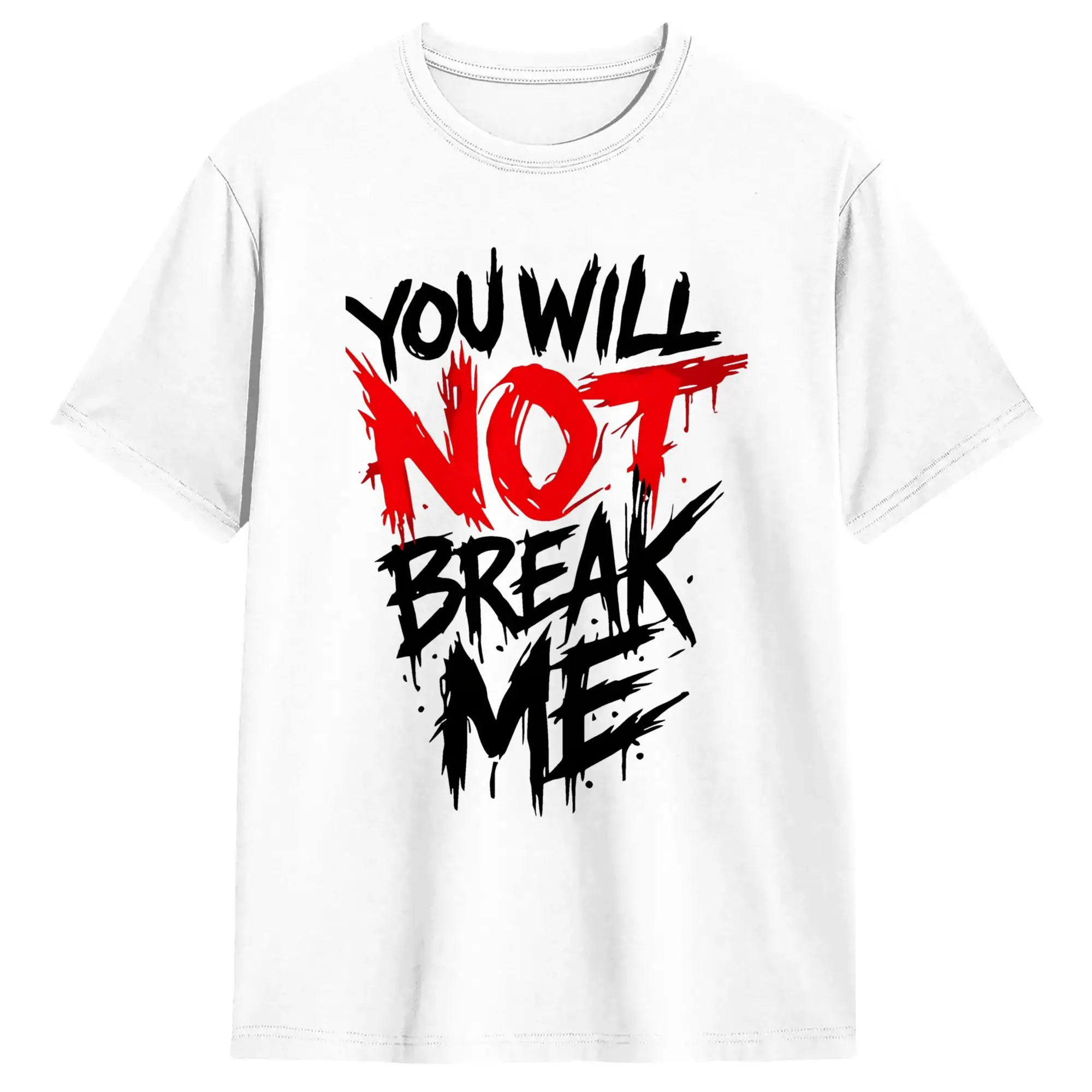 Men T-Shirt Dungeon Crawler Carl You Will Not Break Me Vintage 100% Cotton Tee Shirt Short Sleeve  T Shirt O Neck Clothes