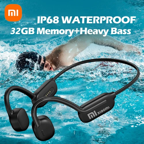 Xiaomi-auriculares de conducción ósea IPX8, inalámbricos, abiertos, Bluetooth 5,3, para natación, Bluetooth, 32GB, MP3, deportivos