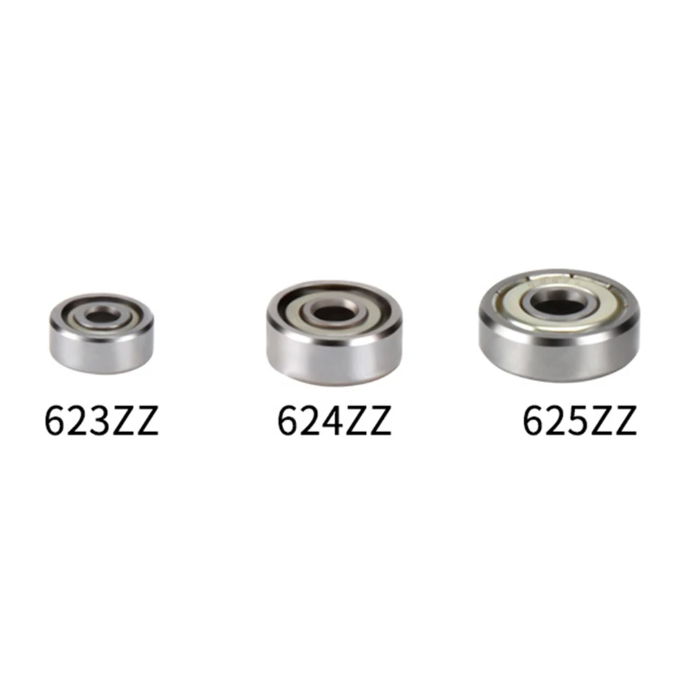 10pcs Chrome Steel 623zz 624zz 625zz 3D Printer Single Row Shielded Deep Groove Ball Bearing Miniature Bearings replace part