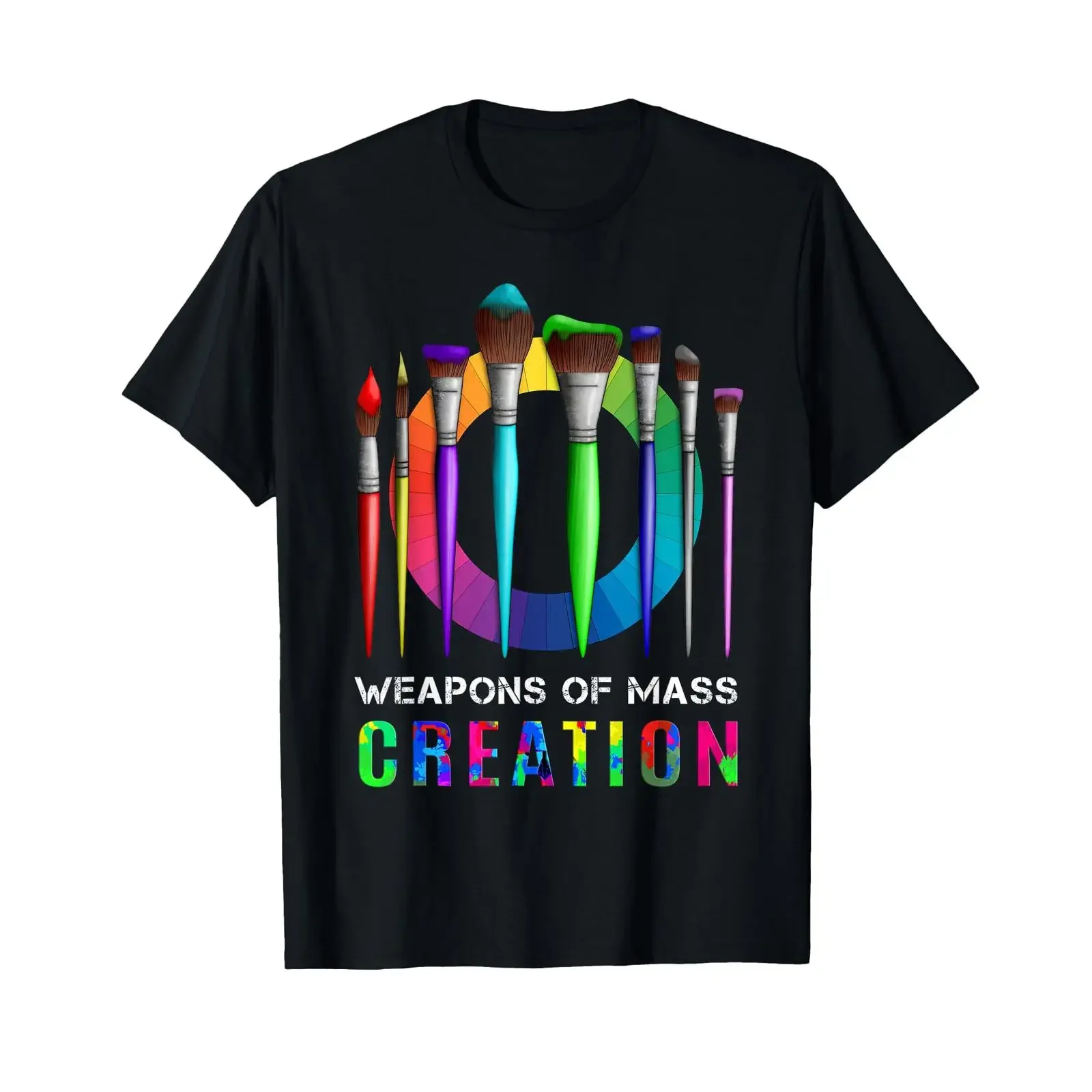 Weapons of Mass Creation Funny Artist T Shirt vintage Washed Top For Everyday Wear Soft graphic Casual fashion homme Stretched