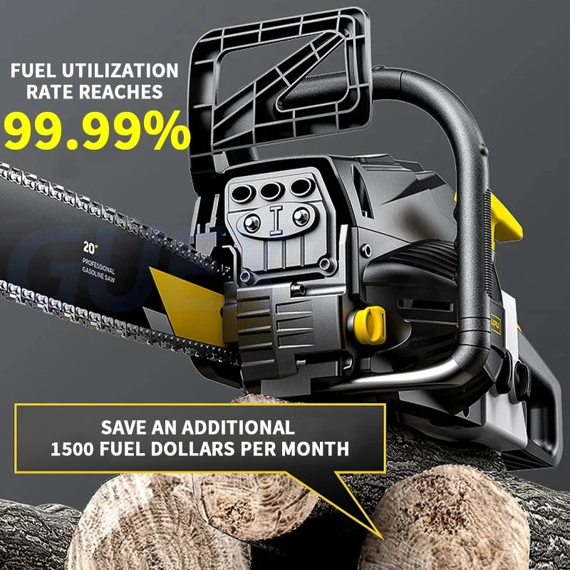 Four Stroke Single Cylinder Chainsaw High-power Logging Saw Low Fuel Consumption Household Handheld Chainsaw Wood Cutter
