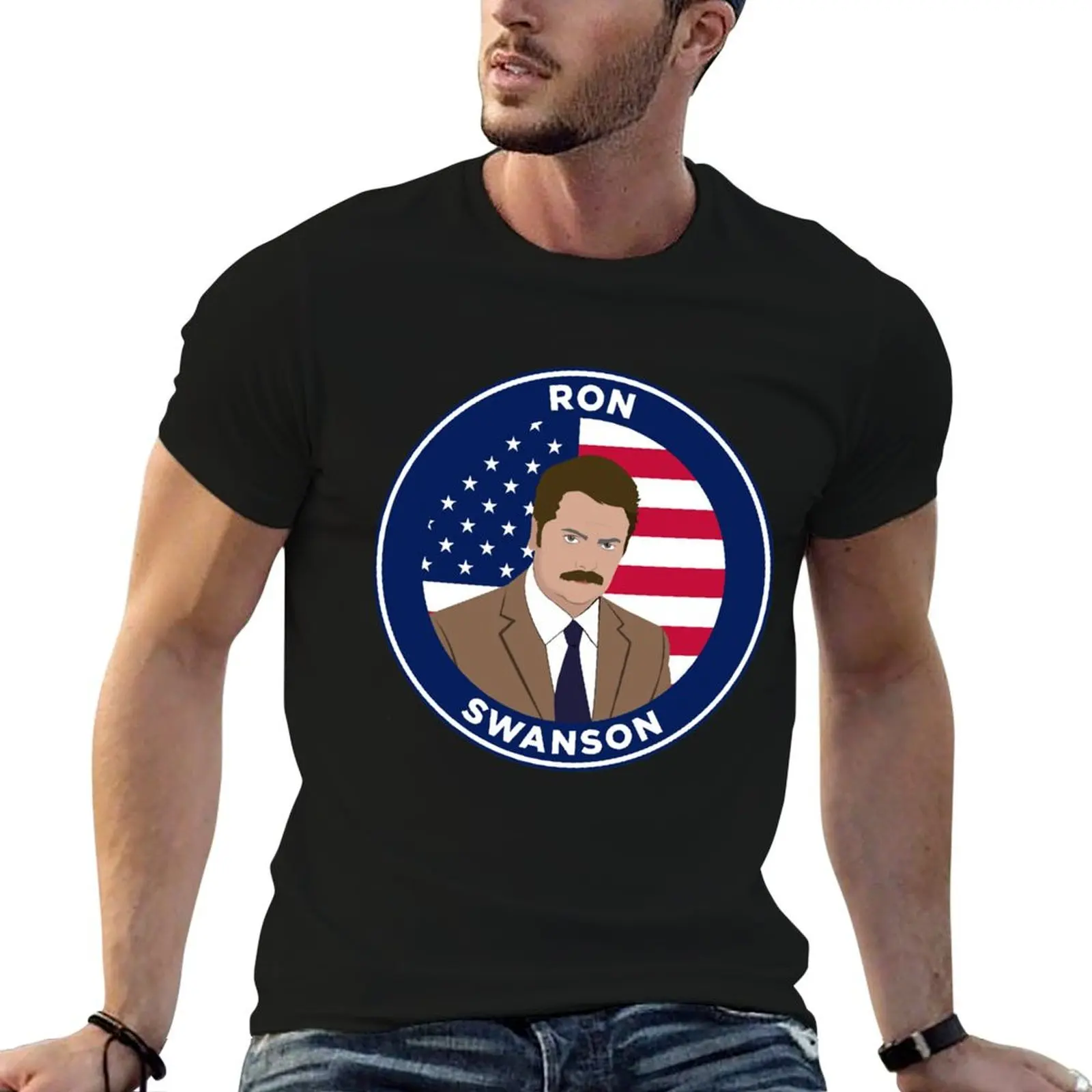 Ron Swanson - Parks and Rec T-Shirt customs anime stuff anime tshirt summer top t shirt men