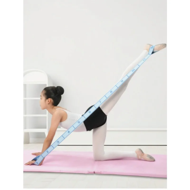 Yoga Stretching Straps with 8/10/12 Loops Elastic Stretch Bands for Pilates Gymnastics Ballet Physical Therapy Dance Fitness