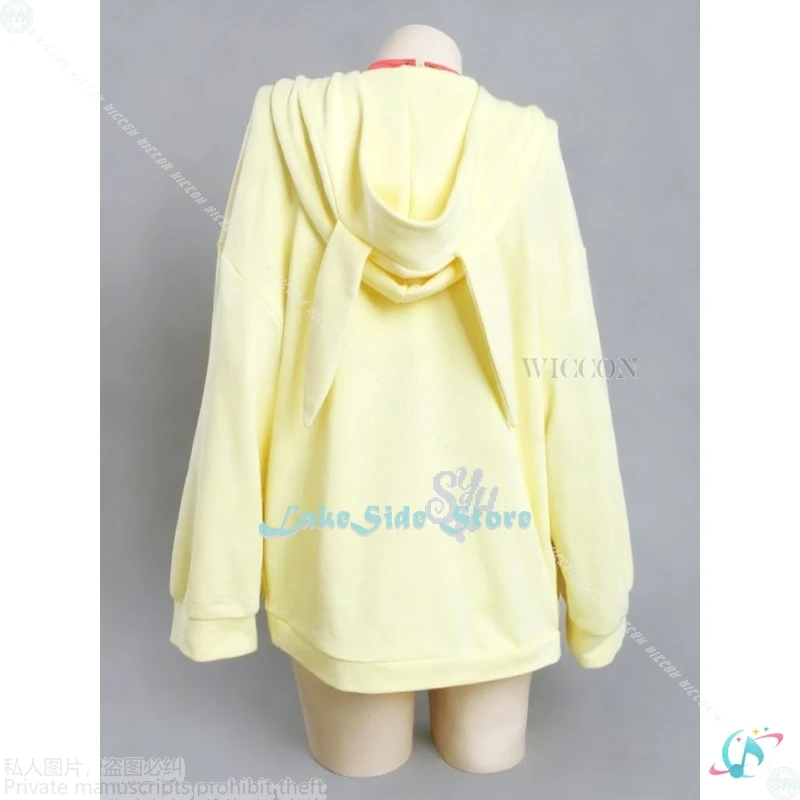 Anime Game Blue Archive Cosplay Yurizono Seia Swimsuit Kawaii Light Yellow Jacket Hole Sun Hat Furry Earwear Jumpsuit Halloween