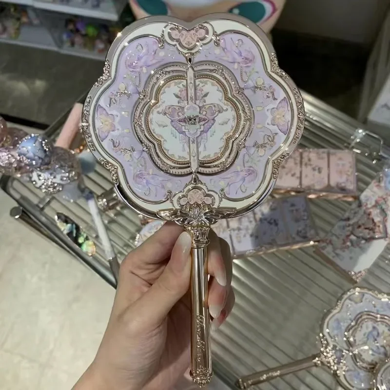 Flower Knows Butterfly Cloud Collar Collection Cosmetic Mirror Hand Holding Mirror Exquisite Relief Makeup Tools Mermaid Mirror