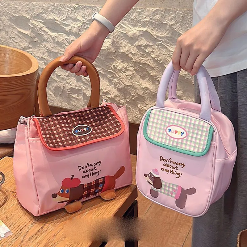 2Size Children's Cute Cartoon Lunch Box Bag Large Capacity Insulated Lunch Bag Student Outer Travel Portable Lunch Bag LJ096 view 2