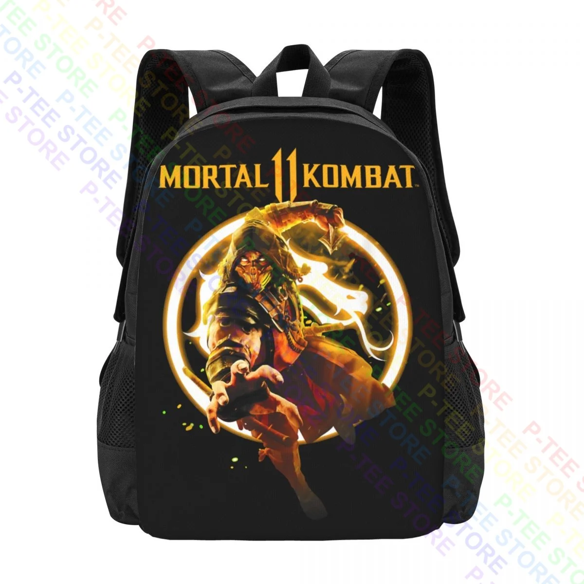 Mortal Kombat Xi Scorpion Flames P-1196Backpack Large Capacity Softback 3d Printing