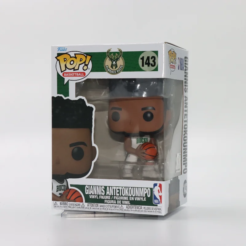 Original Funko Pop baloncesto de la NBA Milwaukee Bucks Giannis Antetokounmpo figura de acción modelo juguete para regalo coleccionar decoración de muñecas