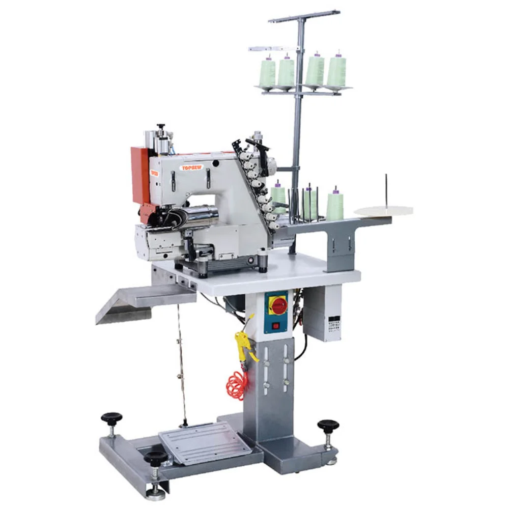 ATV&UTVHigh Speed Muti Needle Jeans Needle TS-1104UTC Feed Heavy Weight Waist Band Attaching Machine  for Garment Factory
