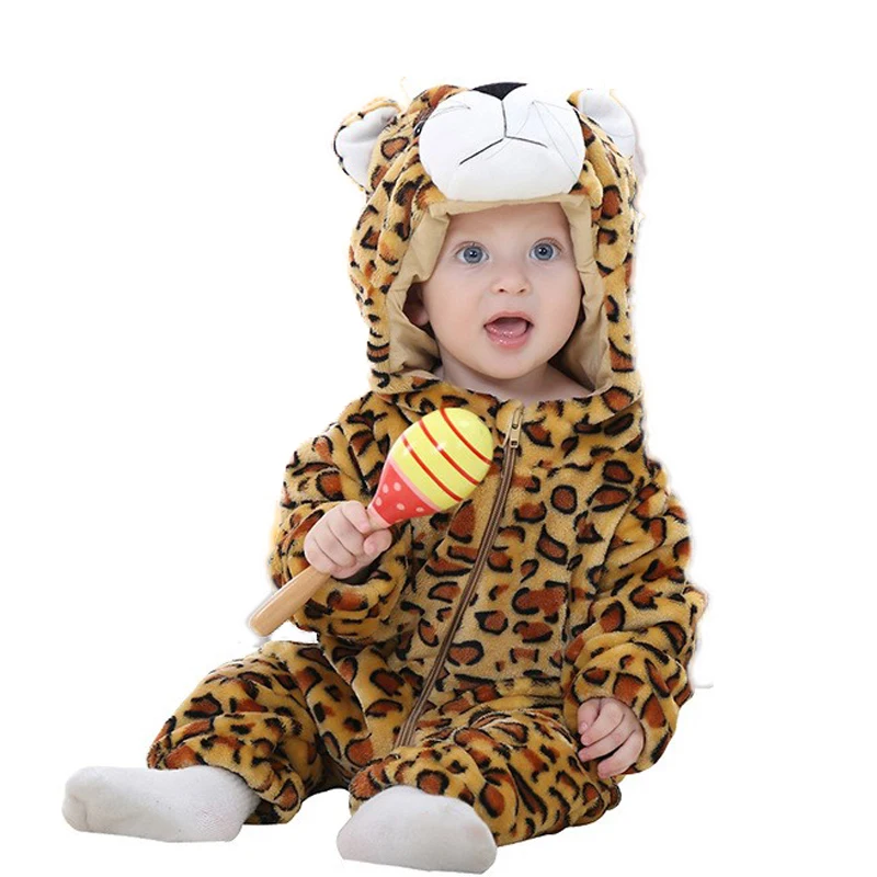 New children's little cheetah play costume Halloween baby cute cheetah animal flannel Ha clothing party drama performance