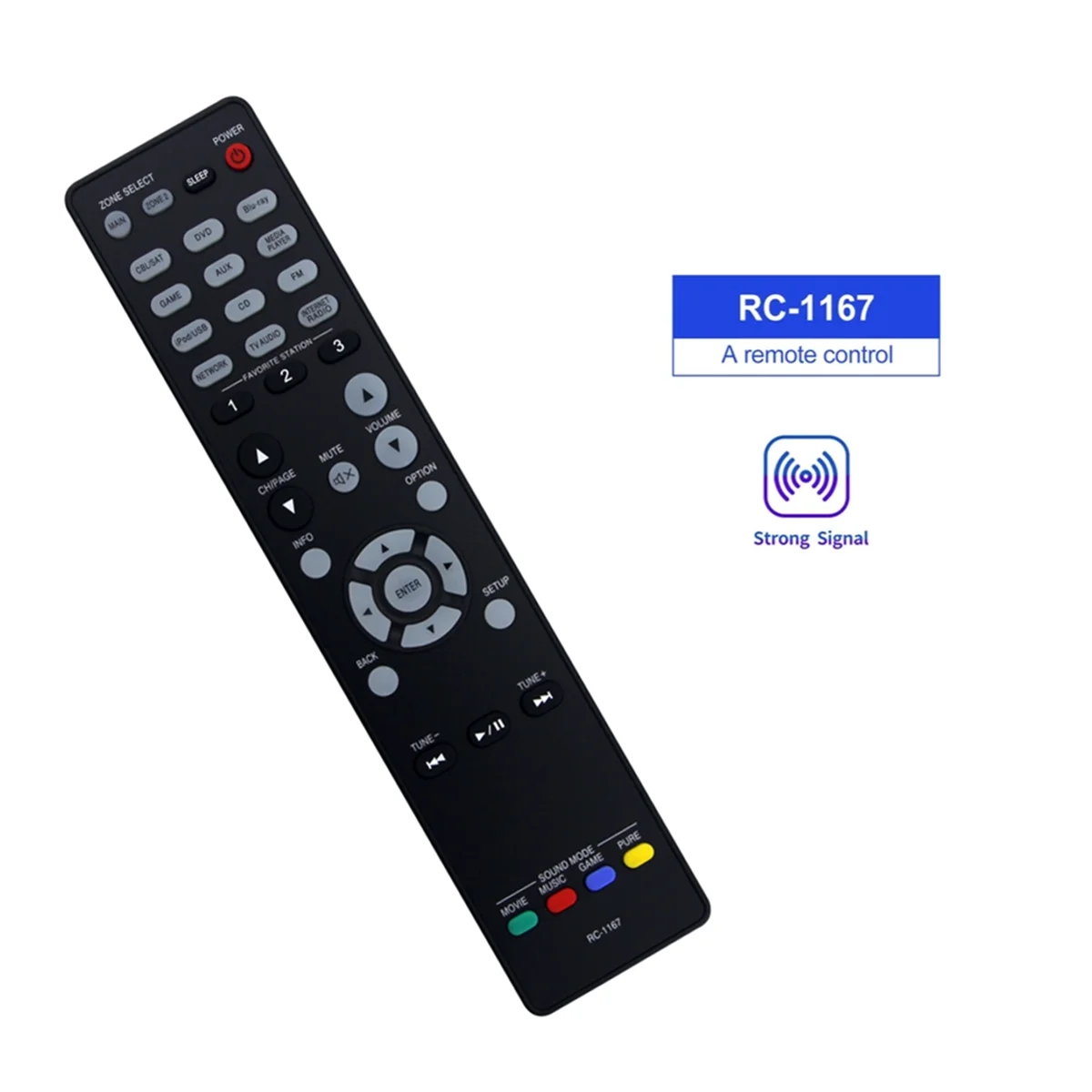 Remote Control RC-1167 Replace for Denon AV Receiver AVR-2113 AVR-2113CI AVR-1913 AVR-2313CI AVR-2313 AVR2113 AVR2113CI